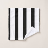 Rayures noires et blanches (Gant de toilette)