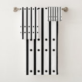 Rayures noires et blanches avec des points. Minima (En situation)