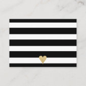 Rayures noires et blanches Cartes Combien de baise (Dos)