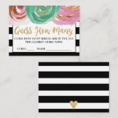 Rayures noires et blanches Cartes Combien de baise (Devant / Derrière)