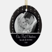 Rayures noires et blanches de premier ornement de (Droite)