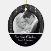 Rayures noires et blanches de premier ornement de (Gauche)