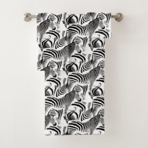 Rayures noires et blanches de zèbre, ensemble de