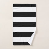 Rayures noires et blanches pour auvent gras (Serviette à main)