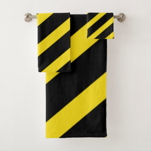 Rayures noires et jaunes rayées