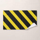 Rayures noires et jaunes rayées (Serviette à main)