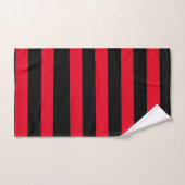 Rayures noires et rouges (Serviette à main)