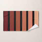 Rayures Nuances De Rouge Sur Fond Noir (Serviette à main)