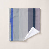 Rayures ondulées violettes et bleues (Gant de toilette)