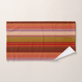 Rayures orange brûlé (Serviette à main)