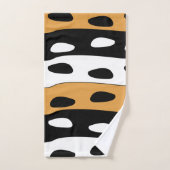 Rayures orange noir blanc (Serviette à main)