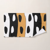 Rayures orange noir blanc (Serviette à main)