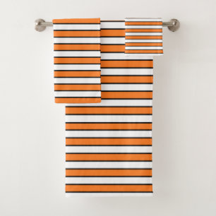 Rayures oranges, blanches et noires