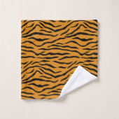 Rayures oranges et noires de tigre (Gant de toilette)