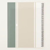 Rayures pastel vert sauge et beige (Dos)