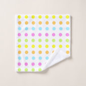 Rayures pointillées de couleurs pastel (Gant de toilette)