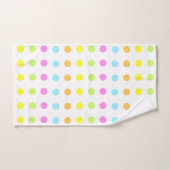 Rayures pointillées de couleurs pastel (Serviette à main)