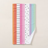 Rayures Pop Whimsical (Serviette à main)