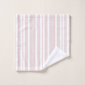 rayures rose et blanche (Gant de toilette)