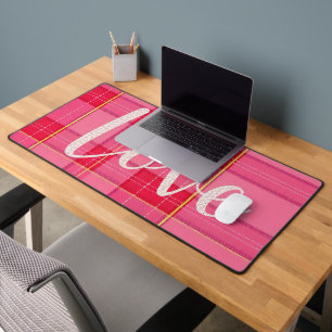 RAYURES ROSE PLAID AVEC LE MOT AMOUR