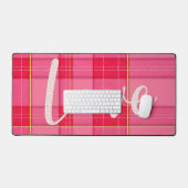 RAYURES ROSE PLAID AVEC LE MOT AMOUR (Clavier et souris)