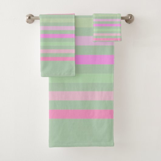 Rayures, rose, vert (En situation)