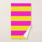 Rayures rose vif et jaune canari (Serviette à main)