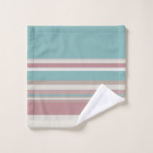 Rayures roses clair et bleues (Gant de toilette)