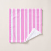 Rayures roses et blanches (Gant de toilette)