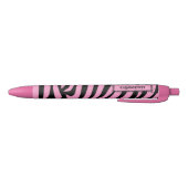 Rayures roses et noires de stylo rose personnalisé (Bas)