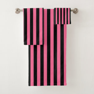 Rayures roses et noires verticales