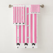 Rayures roses floral noir (En situation)