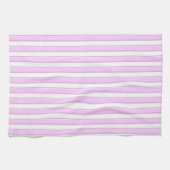 Rayures roses sur serviette de cuisine blanche (Horizontal)