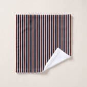 Rayures rouges, blanches et bleues (Gant de toilette)