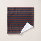 Rayures rouges, blanches et bleues (Gant de toilette)