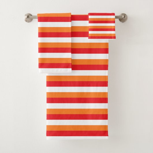 Rayures rouges, blanches et oranges (En situation)