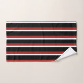 Rayures rouges blanches noires chic (Serviette à main)