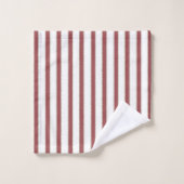 Rayures rouges et blanches (Gant de toilette)