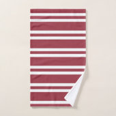Rayures rouges et blanches (Serviette à main)