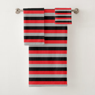 Rayures rouges, grises et noires