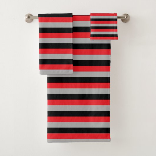 Rayures rouges, grises et noires (En situation)