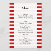 Rayures Rouges, Motif Rayé, Lignes, Menu (Devant)