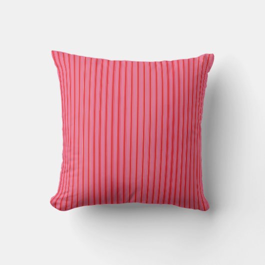 Rayures rouges roses, Moderne, Élégant Coussin de (Recto)