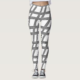 rayures tisser leggings