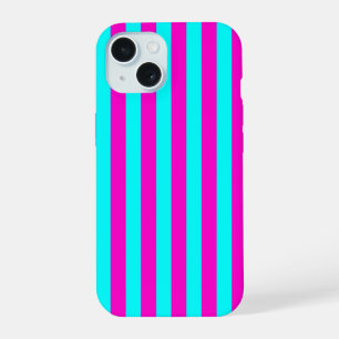 Rayures Turquoise Vert Bleu Cyan Et Rose Chaud
