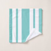 Rayures turquoises (Gant de toilette)