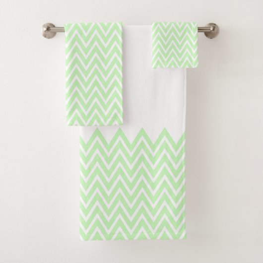 Rayures vert citron et blanc en chevron (En situation)