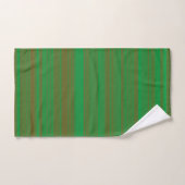 Rayures Vert Marron (Serviette à main)