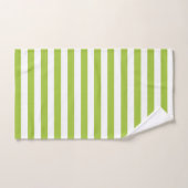 Rayures vert pomme et blanches (Serviette à main)