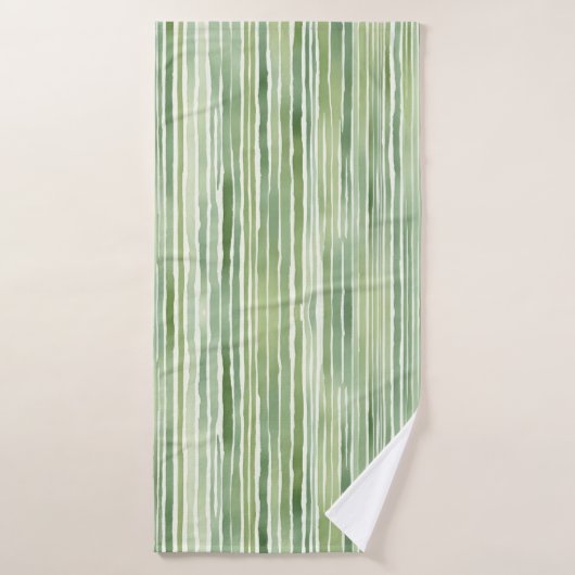 Rayures Vertes (Serviette de bain)